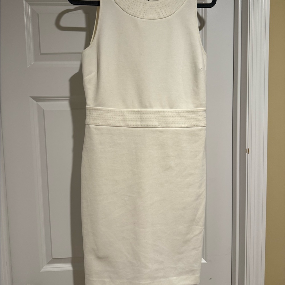 Banana Republic Elegant White Sleeveless Sheath Dress size 10